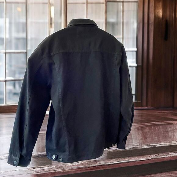 VTG Girbaud Marithe Francois Black Thick Jean Trucker Jacket Men Size XXL Y2K - Picture 8 of 12